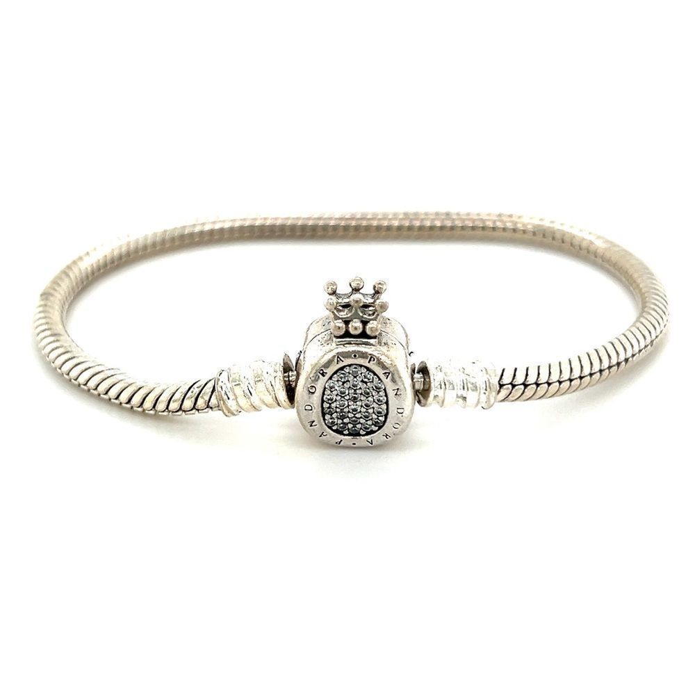 Pandora Pave‎ Cz Crown Clasp Bracelet